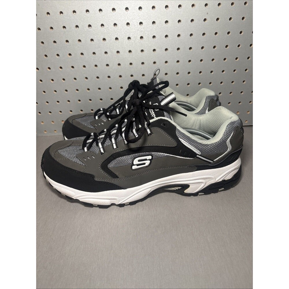 Skechers Stamina Cutback Shoes Mens Size 14 EW Extra Wide Gray Running Sneakers - Picture 2 of 14